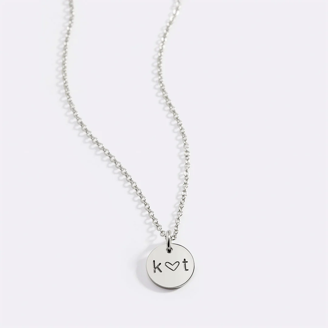 Love Disc Initial Necklace - Image 29