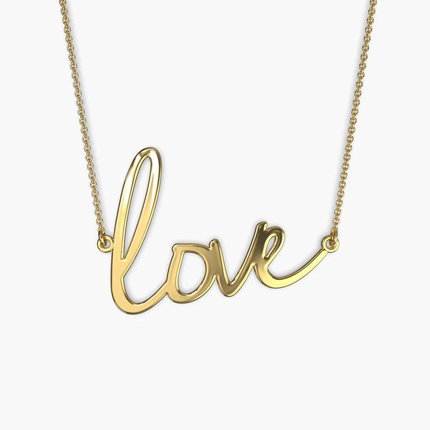 Love Script Necklace - Image 2