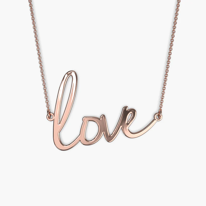 Love Script Necklace - Image 7