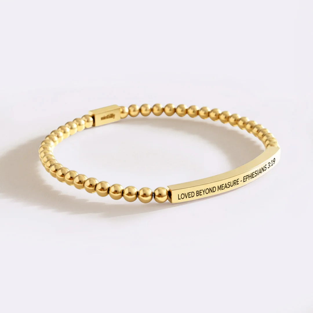 Loved Beyond Measure - Ephesians 3:19 Beaded Inspire Bracelet - Image 10