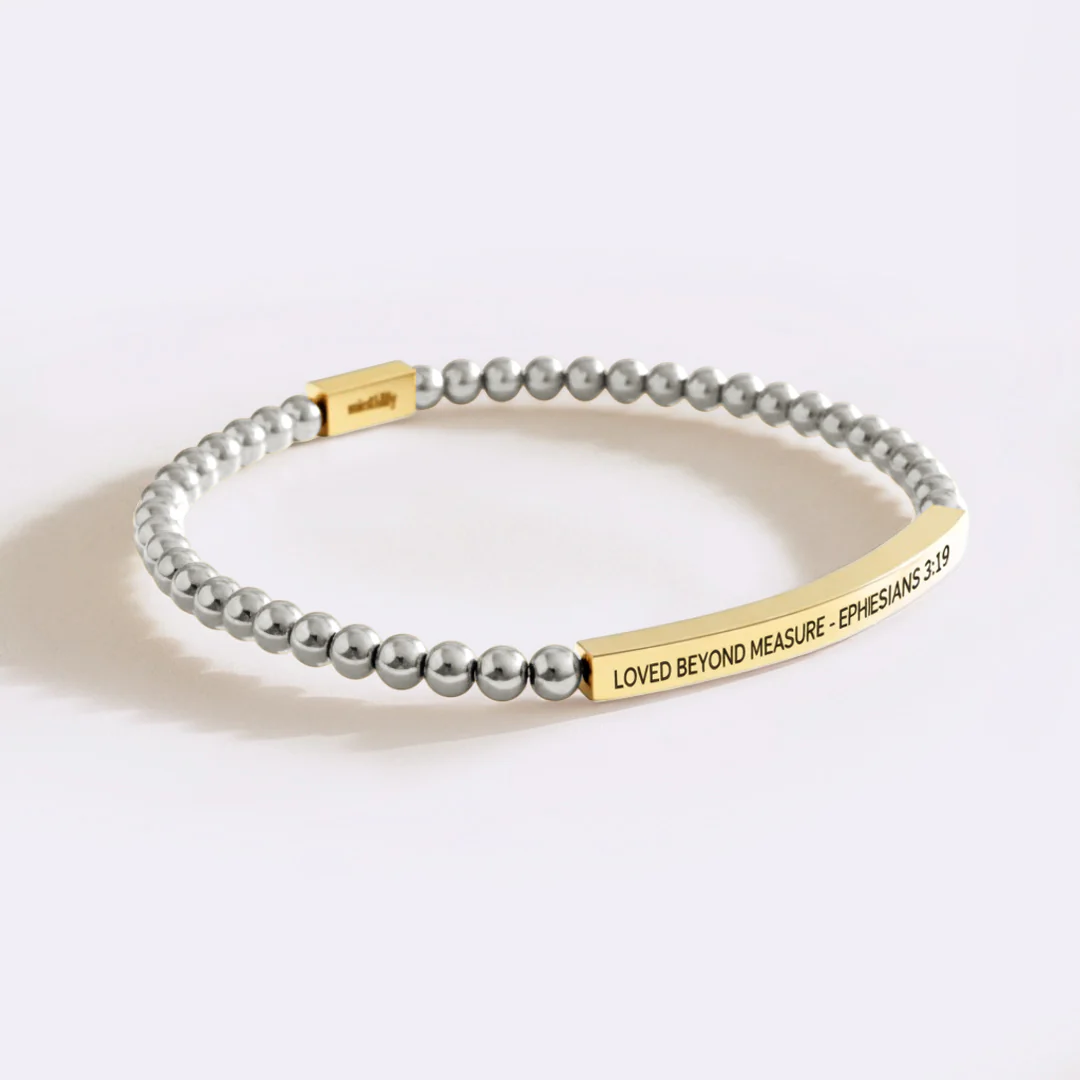 Loved Beyond Measure - Ephesians 3:19 Beaded Inspire Bracelet - Image 12