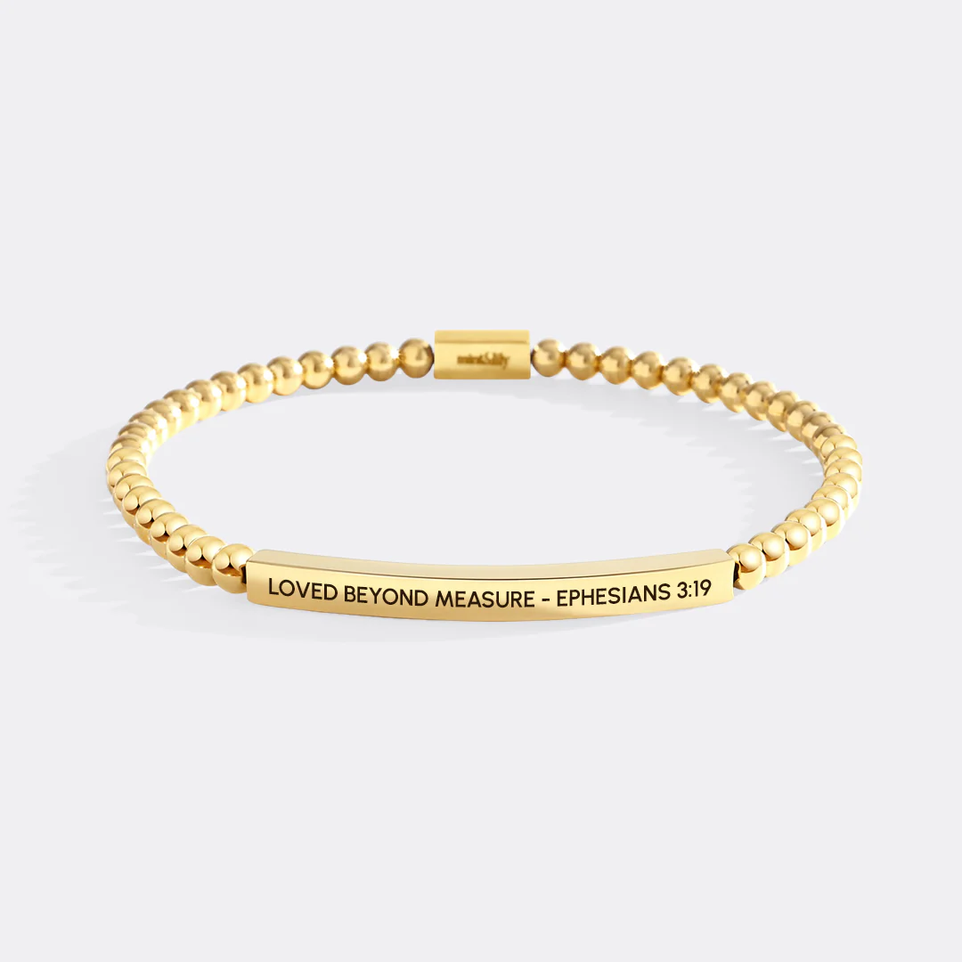 Loved Beyond Measure - Ephesians 3:19 Beaded Inspire Bracelet - Image 2