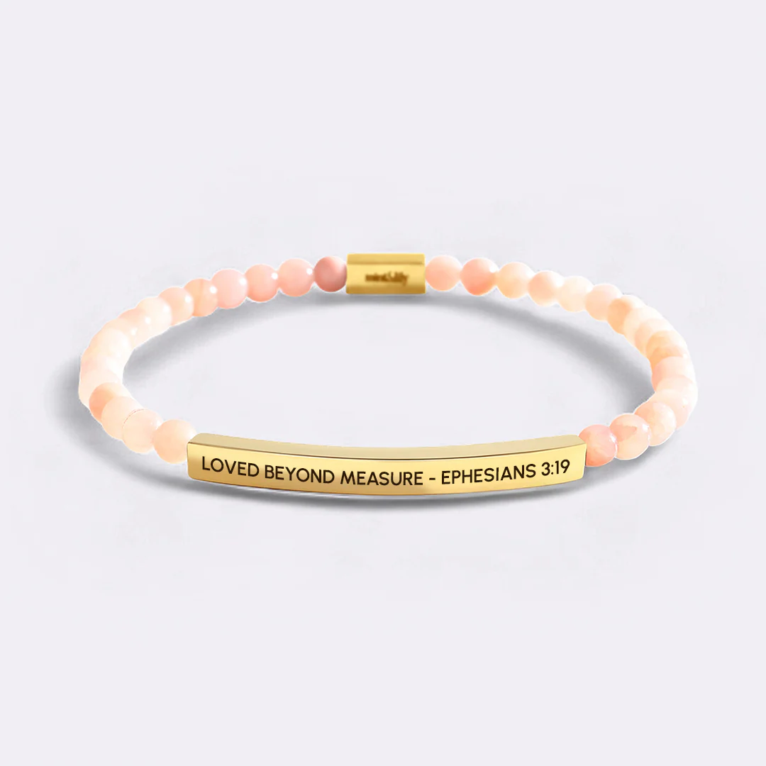 Loved Beyond Measure - Ephesians 3:19 Beaded Inspire Bracelet - Image 3