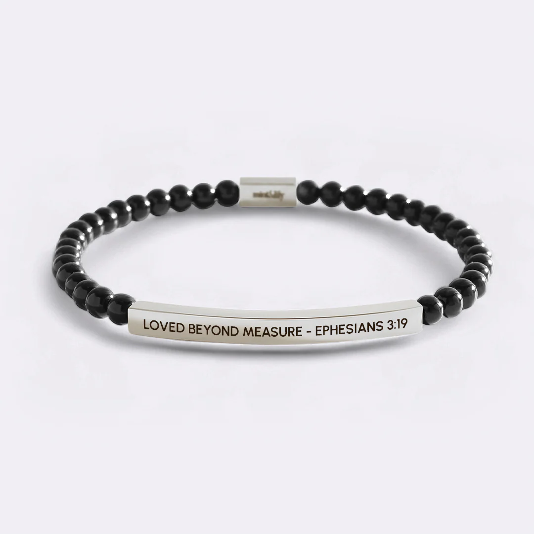 Loved Beyond Measure - Ephesians 3:19 Beaded Inspire Bracelet - Image 4