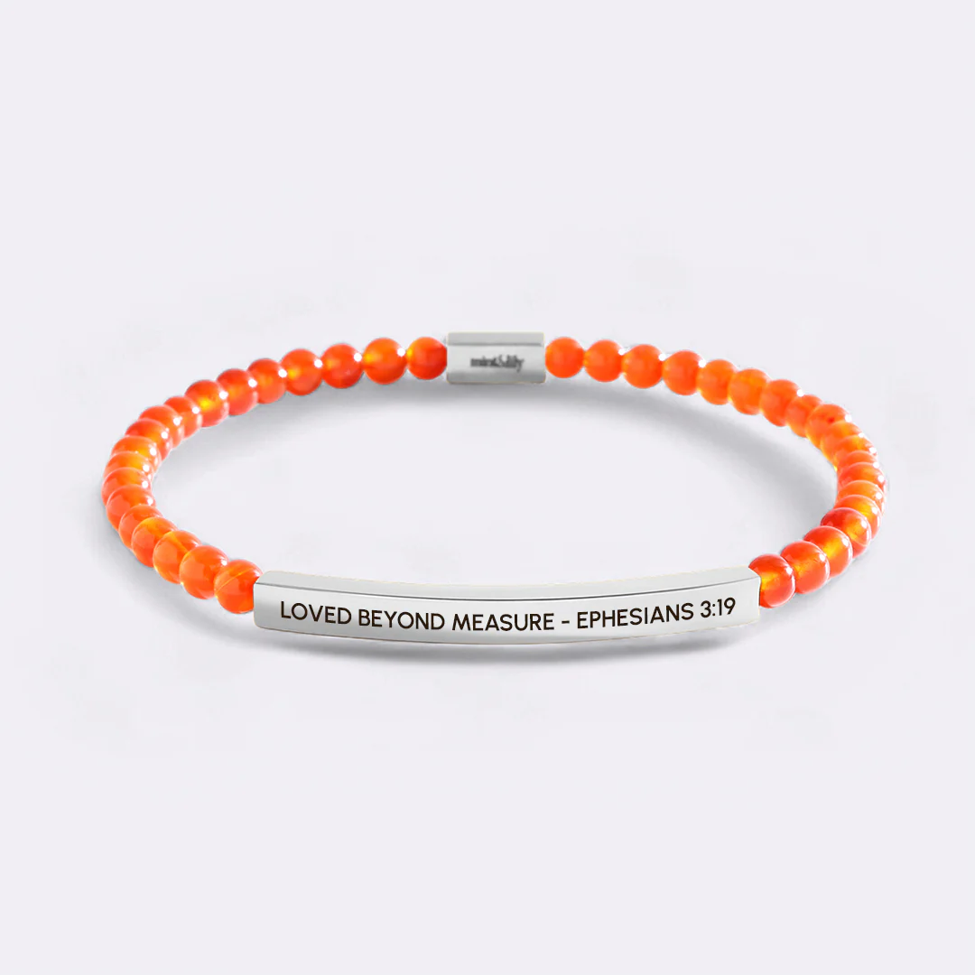 Loved Beyond Measure - Ephesians 3:19 Beaded Inspire Bracelet - Image 5