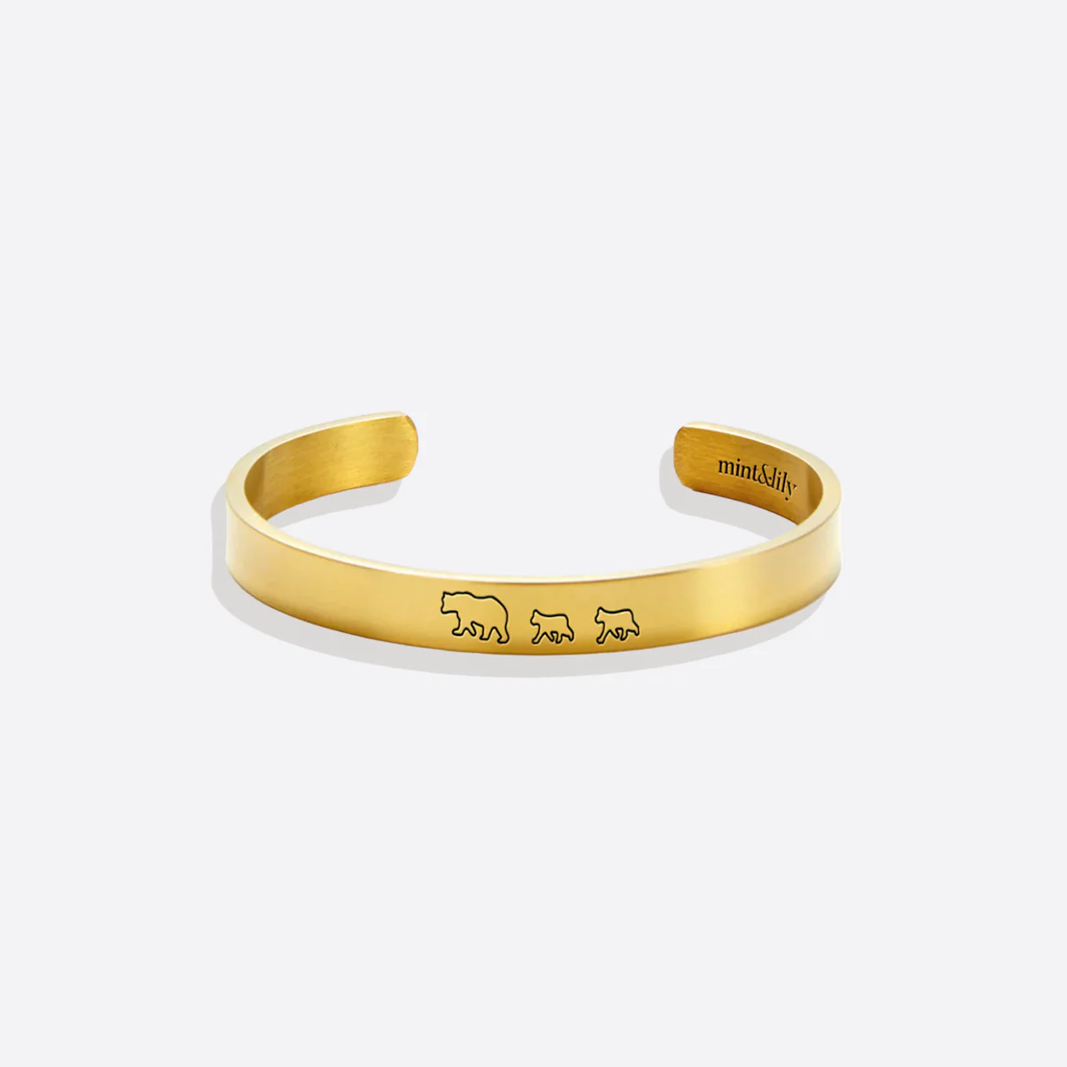 Mama Bear & Her Baby Bears Engraved Cuff Bracelet - Image 147