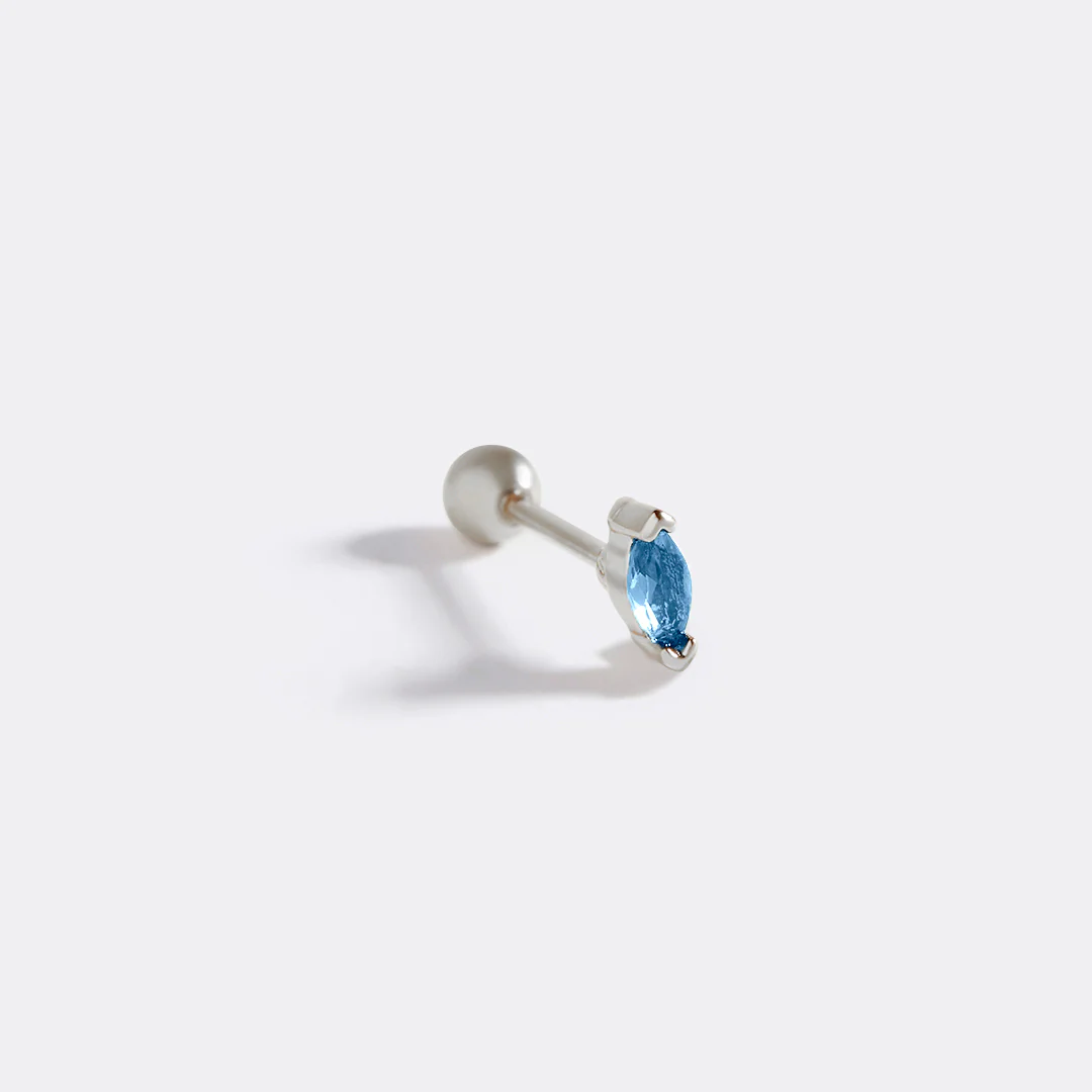 Marquis Gemstone Sleeper Stud Earrings - Image 14