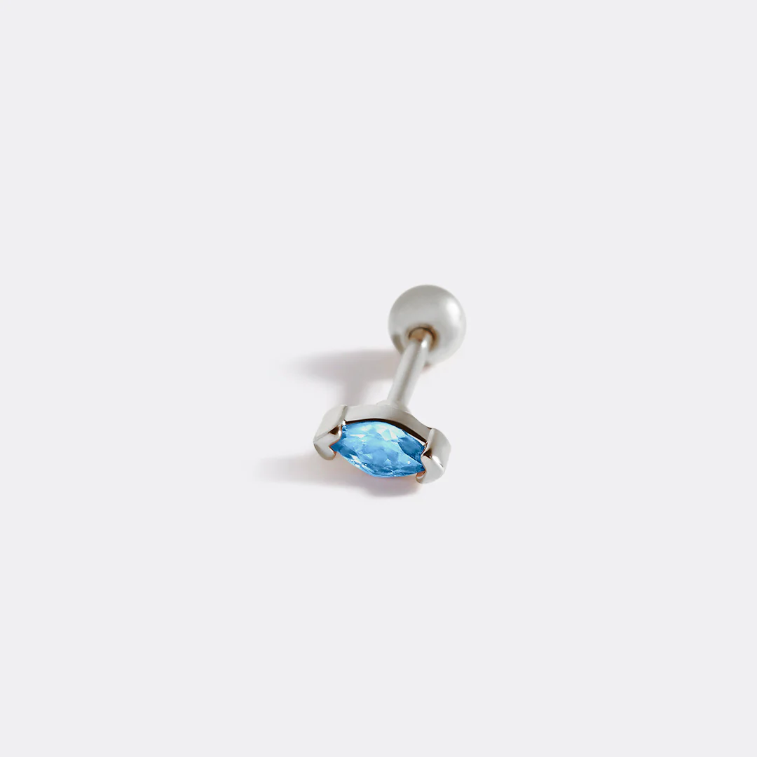 Marquis Gemstone Sleeper Stud Earrings - Image 15