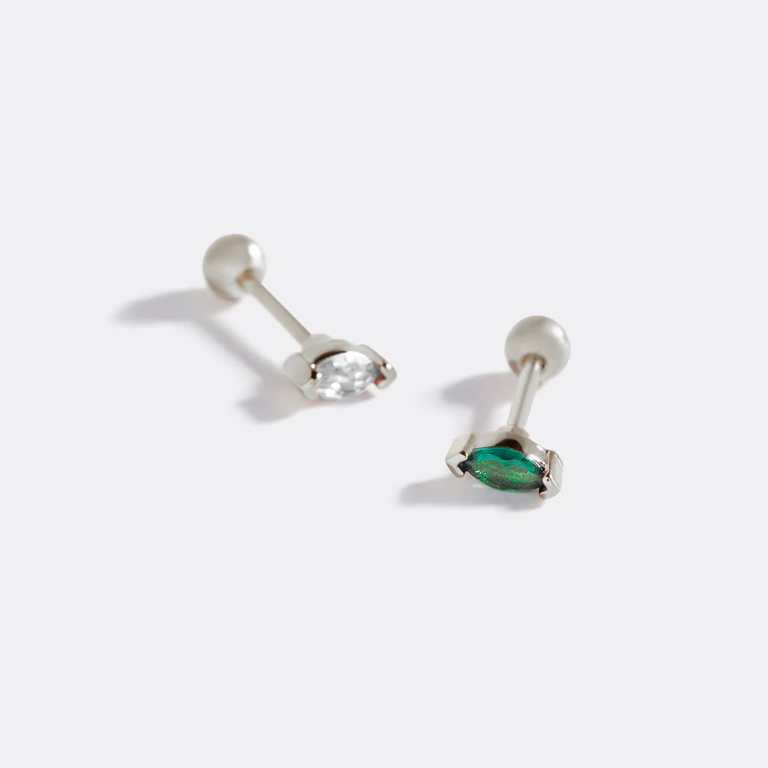 Marquis Gemstone Sleeper Stud Earrings - Image 19