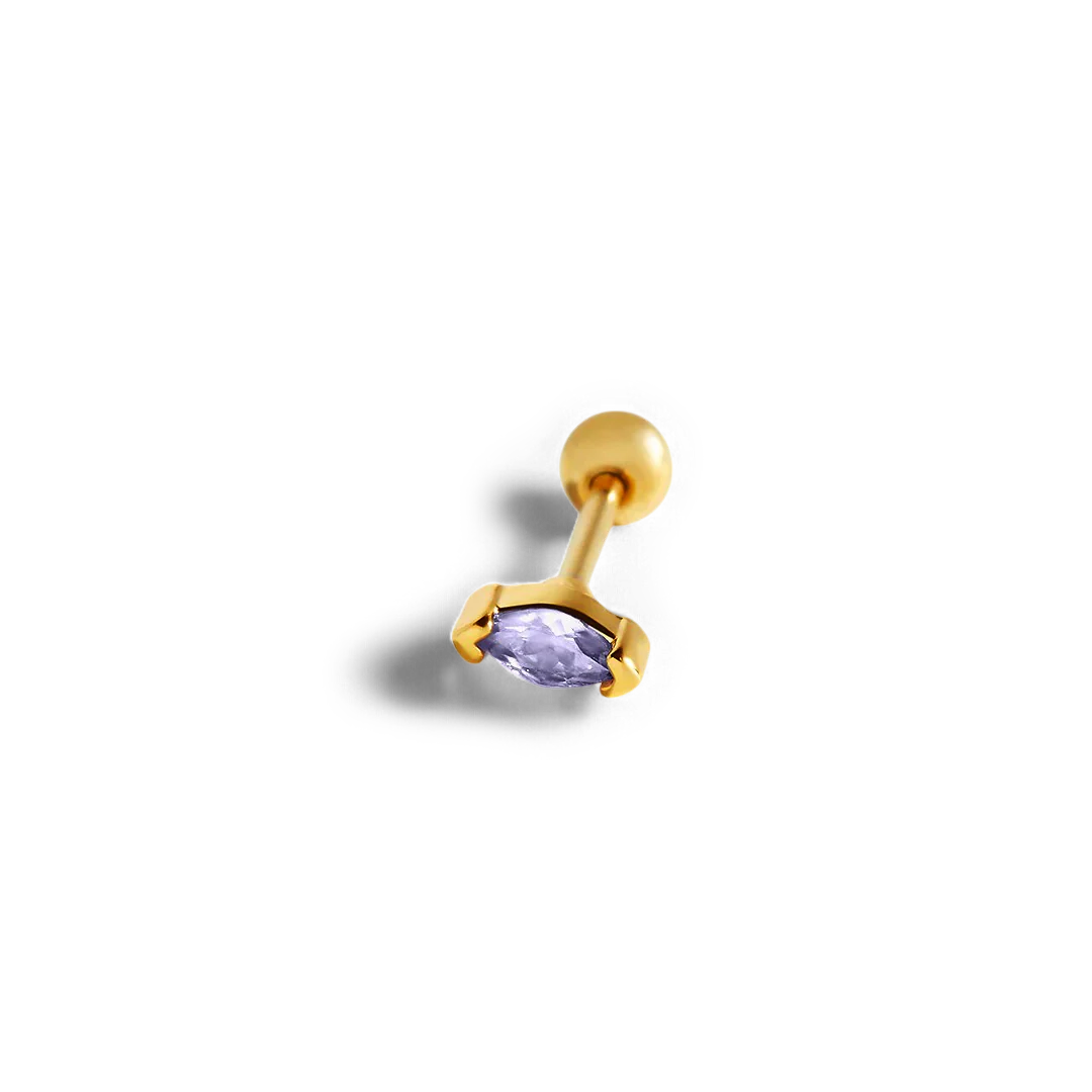 Marquis Gemstone Sleeper Stud Earrings - Image 43