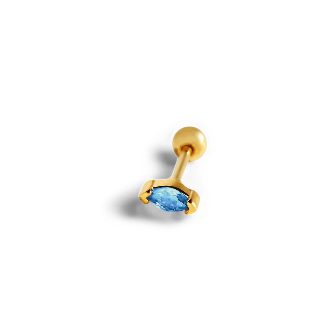 Marquis Gemstone Sleeper Stud Earrings - Image 44