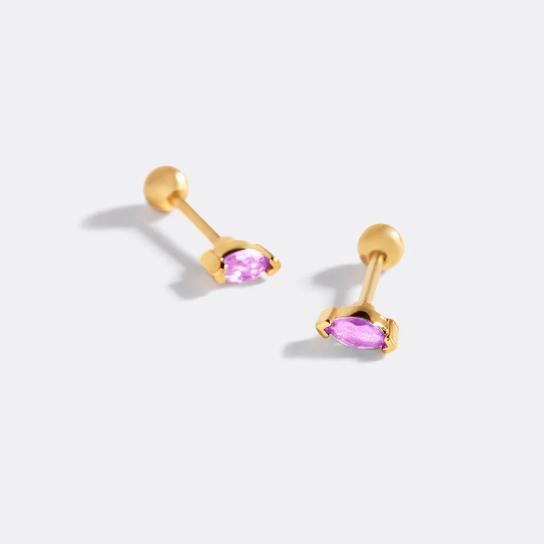 Marquis Gemstone Sleeper Stud Earrings - Image 46
