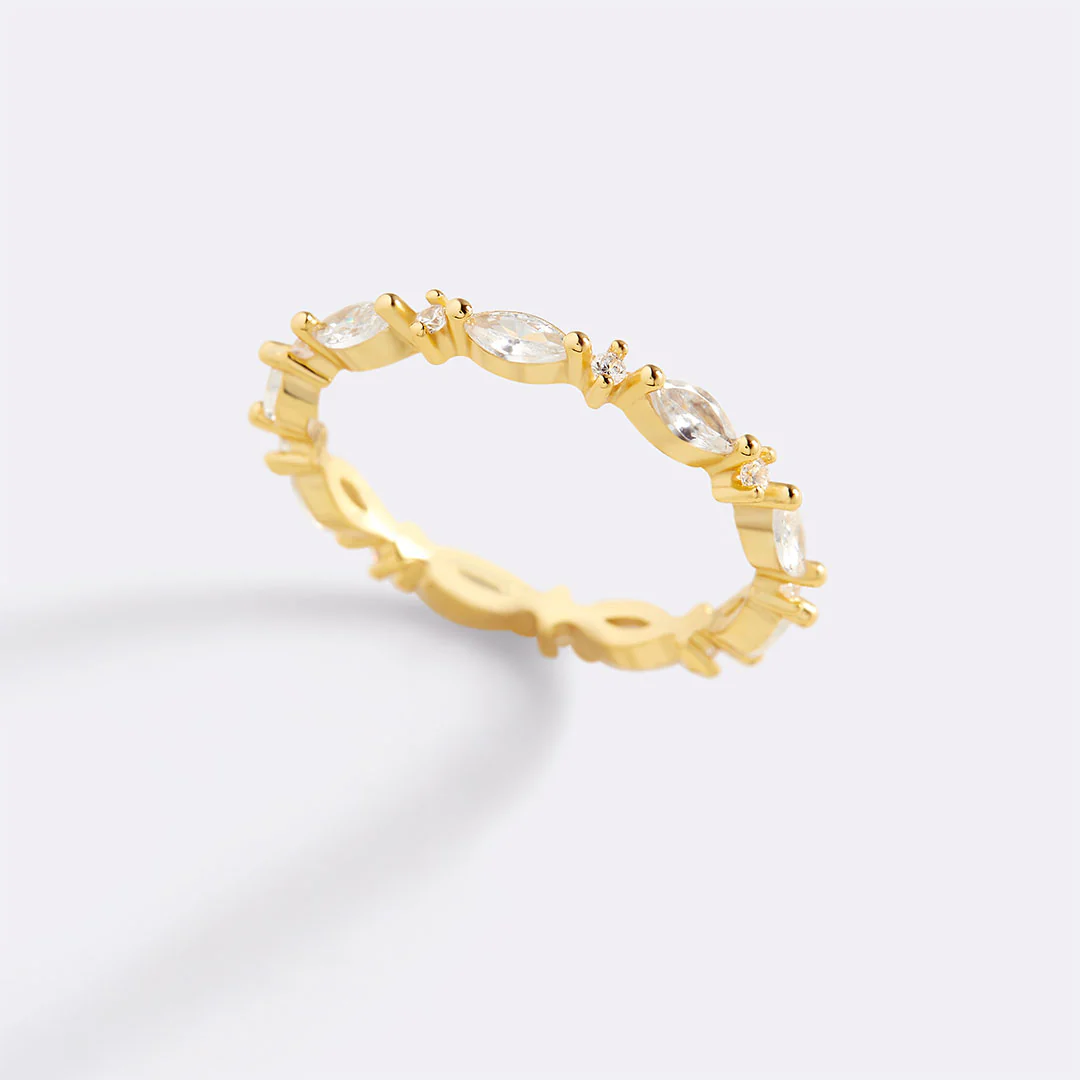 Marquis Gemstone Stacking Ring - Image 5