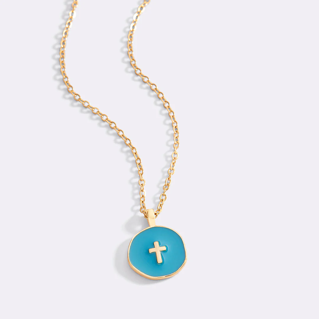 Minimalist Enamel Cross Pendant - Image 15
