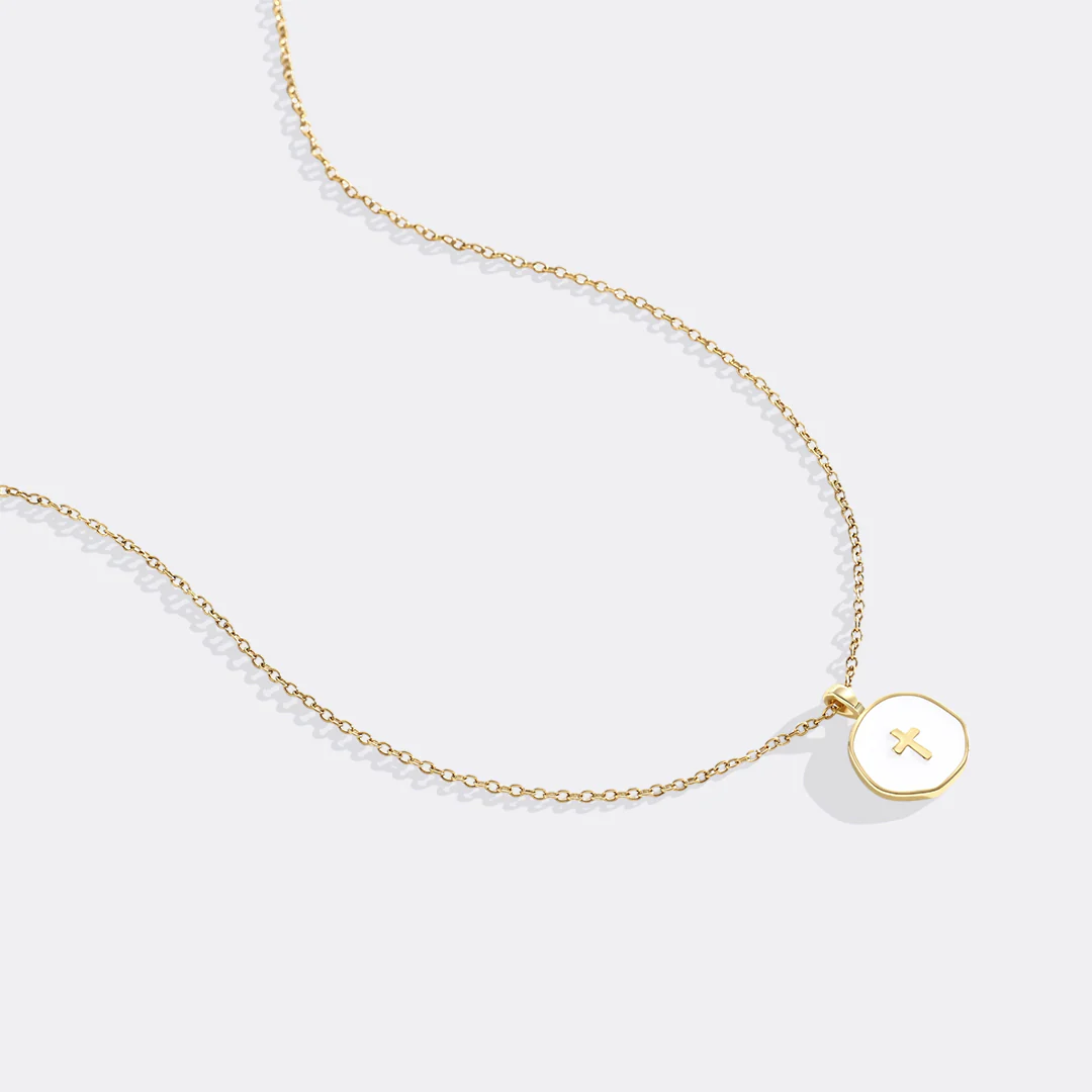 Minimalist Enamel Cross Pendant - Image 6
