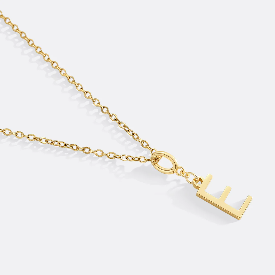 Minimalist Initial Charm Necklace - Image 10