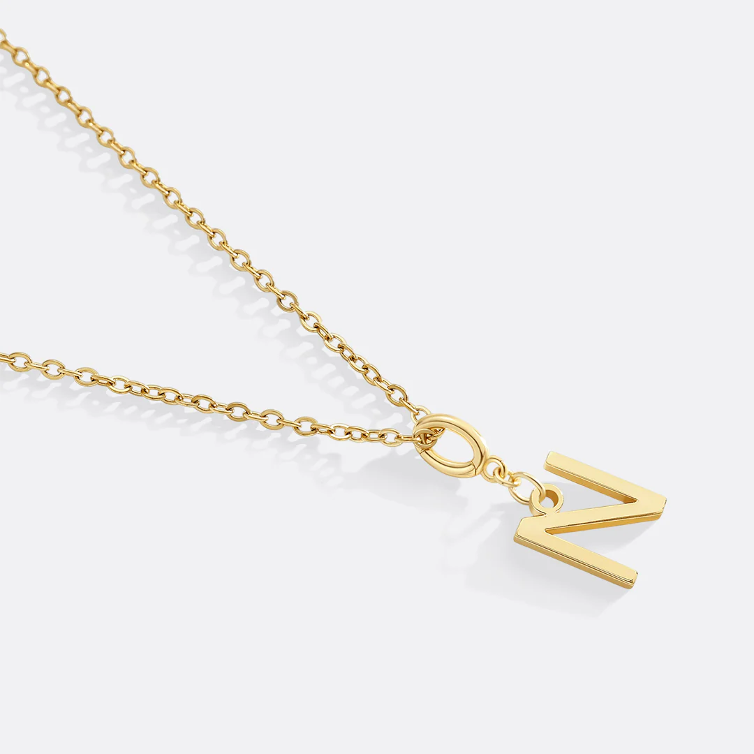 Minimalist Initial Charm Necklace - Image 19