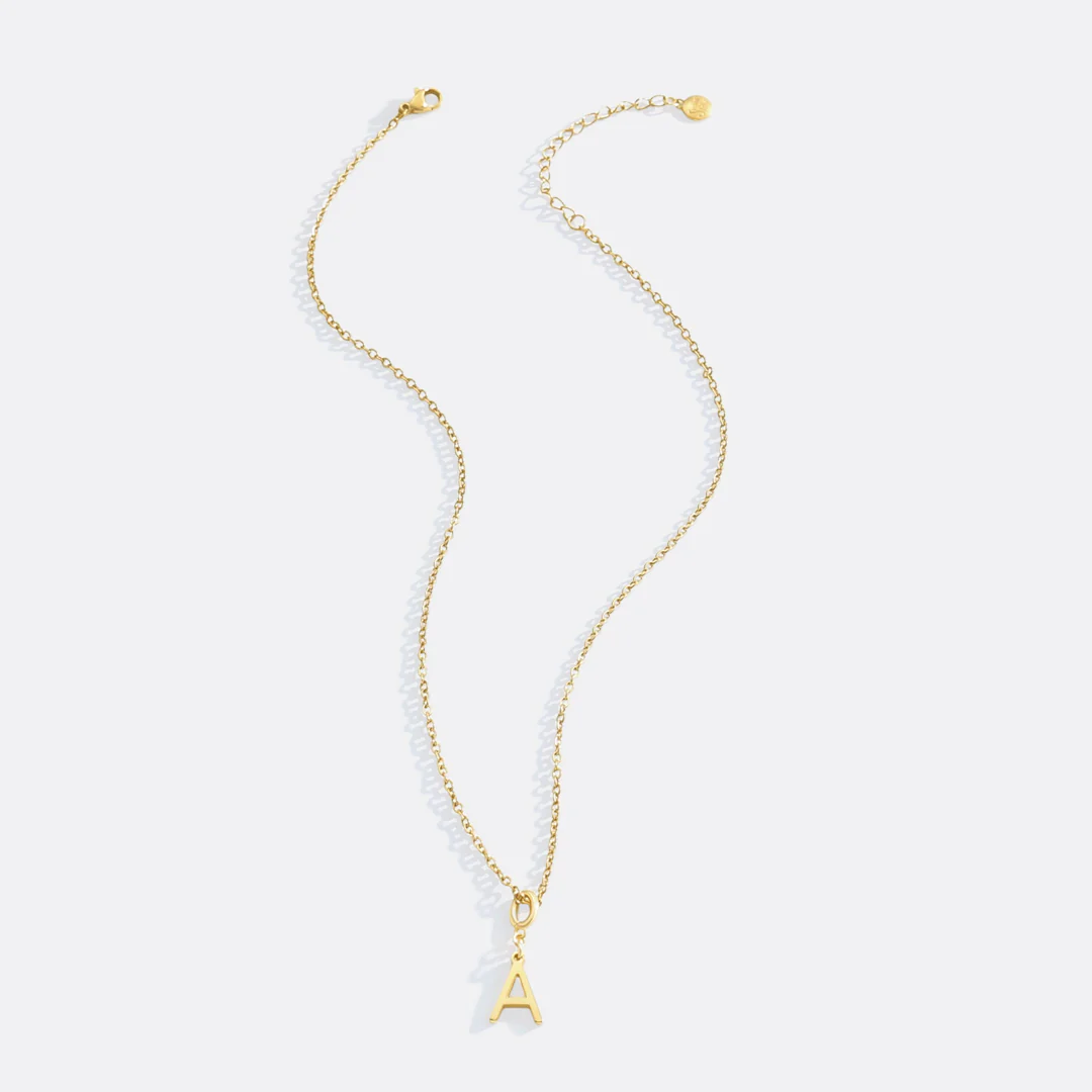 Minimalist Initial Charm Necklace - Image 4