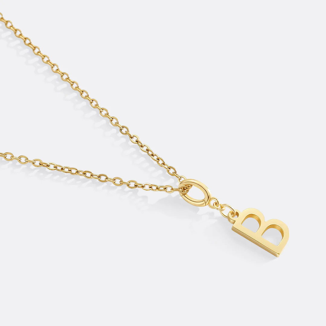 Minimalist Initial Charm Necklace - Image 7