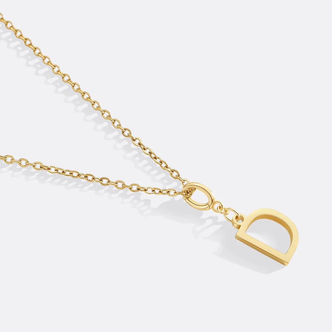 Minimalist Initial Charm Necklace - Image 9