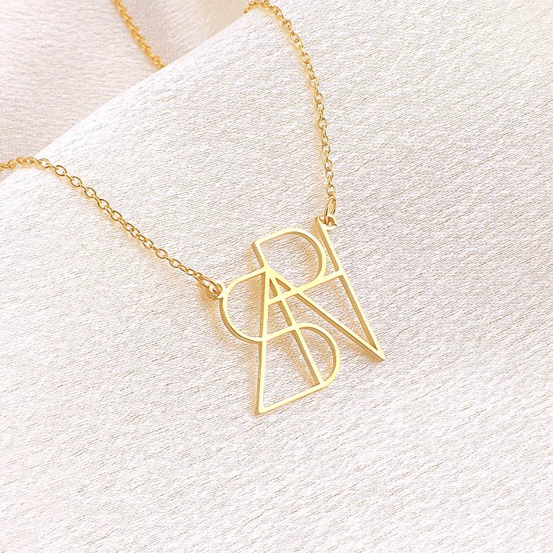 Minimalist Monogram Name Necklace - Image 11