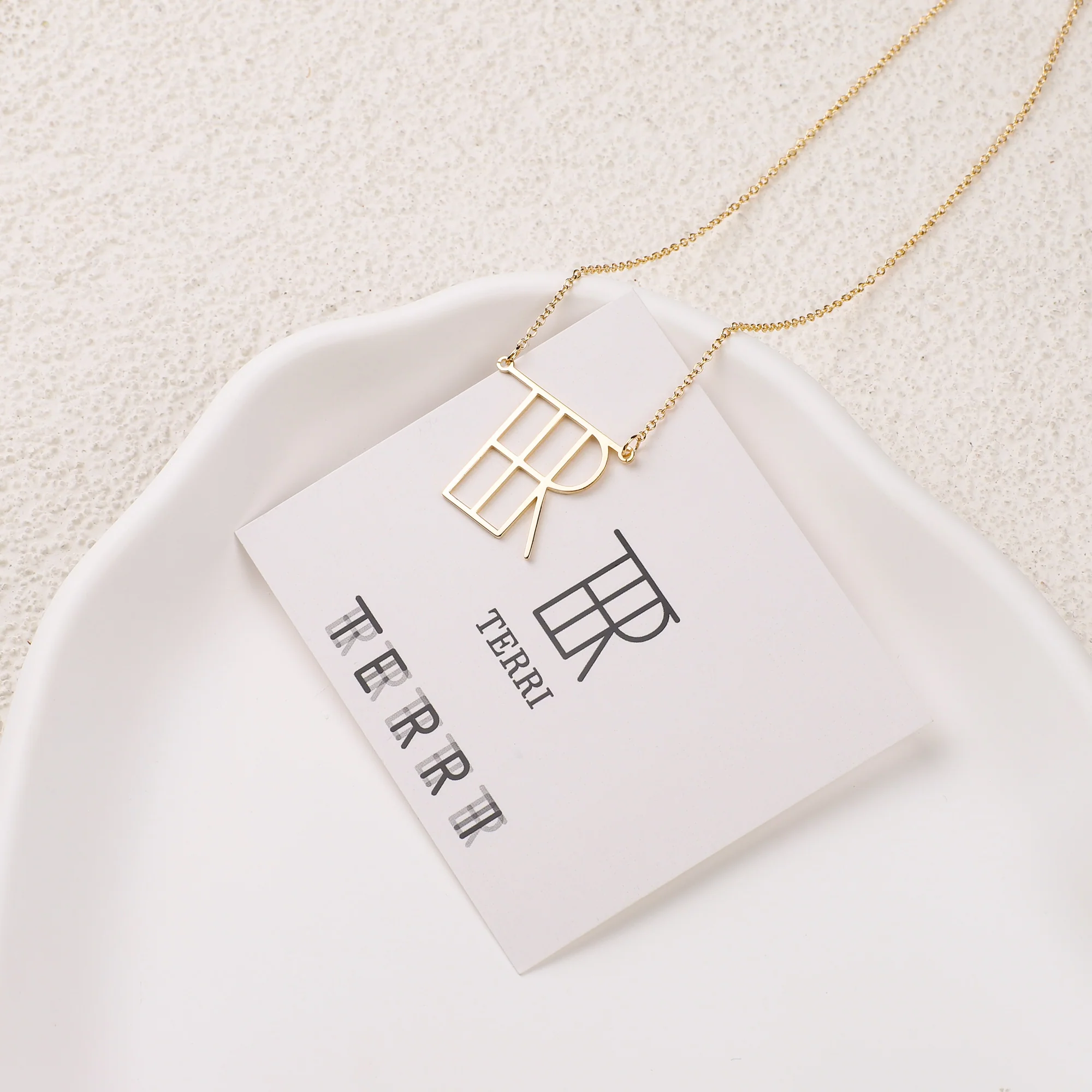Minimalist Monogram Name Necklace - Image 34