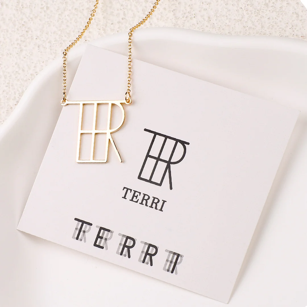 Minimalist Monogram Name Necklace - Image 35