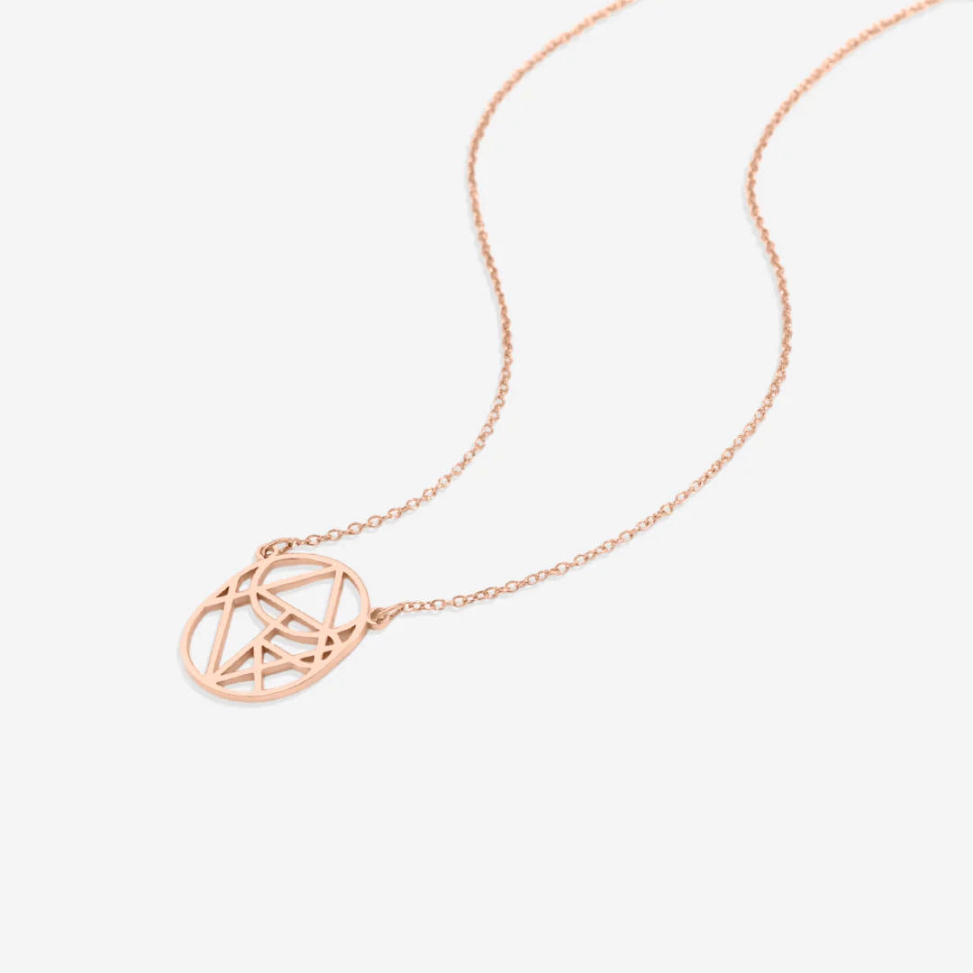 Circular Minimalist Monogram Name Necklace - Image 11