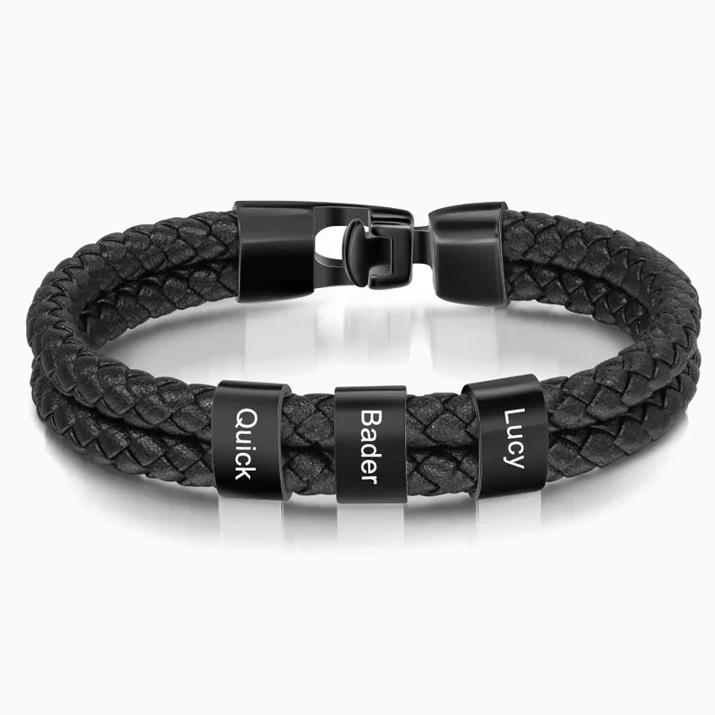 Minimalist Personalized Beaded Name Bracelet - Image 3