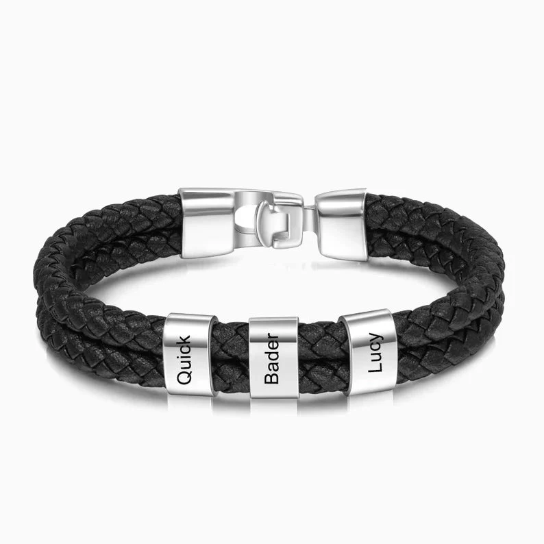 Minimalist Personalized Beaded Name Bracelet - Image 4