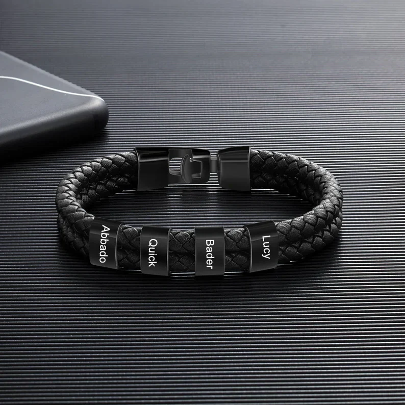 Minimalist Personalized Beaded Name Bracelet - Image 7