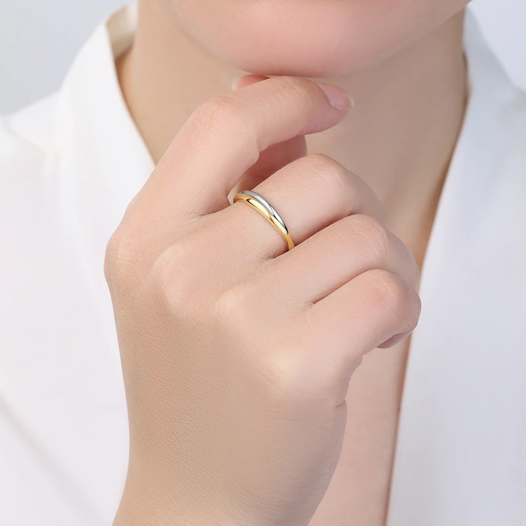 Mixed Metal Crossover Ring - Image 3