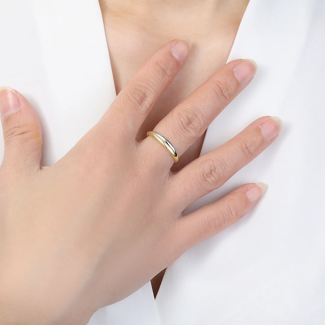 Mixed Metal Crossover Ring - Image 6