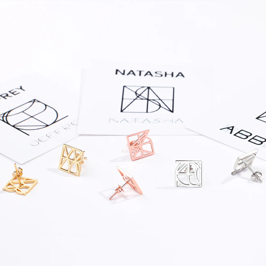 Monogram Name Earrings - Image 42