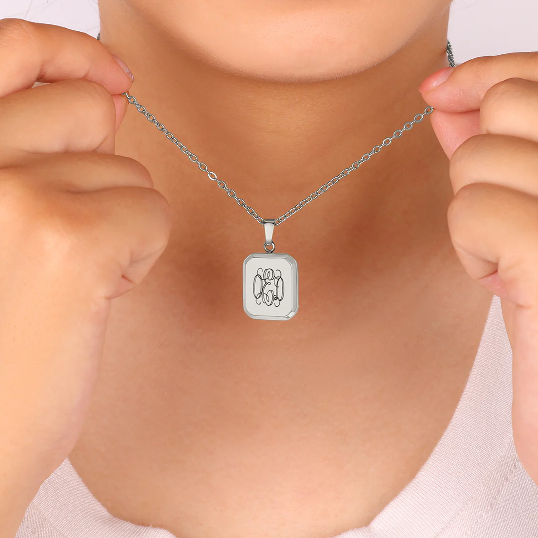 Monogram Portrait Pendant Necklace - Image 11