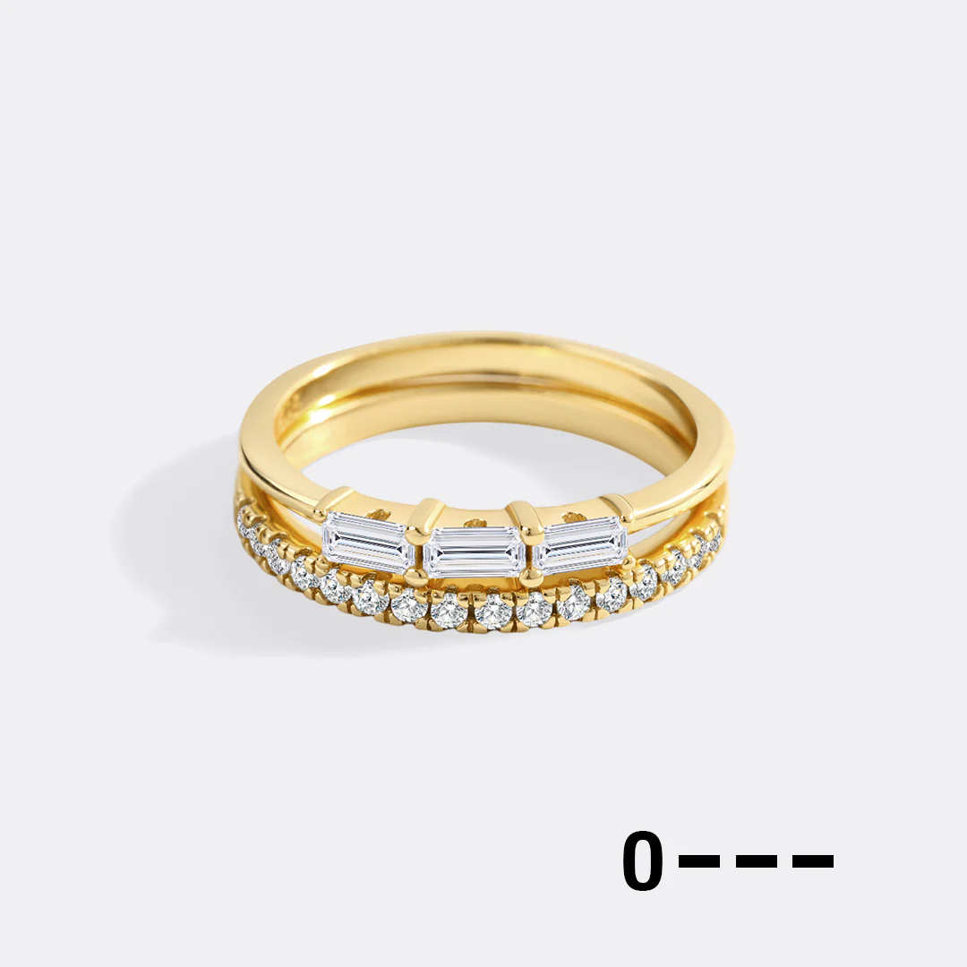Morse Code and Micro Pave Eternity Ring Stacking Set - Image 21