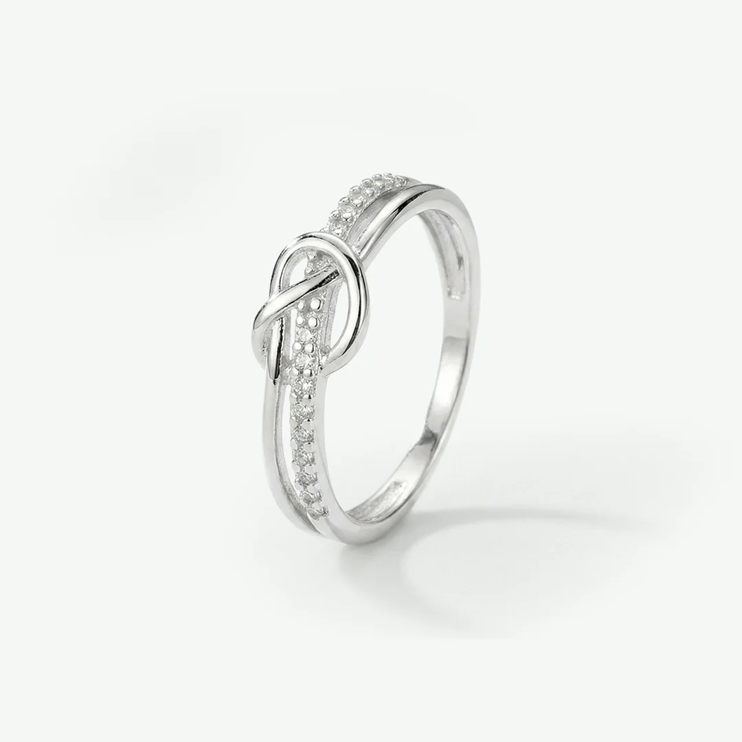 Mother & Daughter Bond Double Band Knot Ring - Image 10