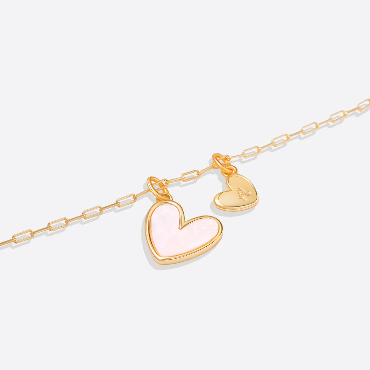 Mother Of Pearl Heart Initial Necklace - Image 21