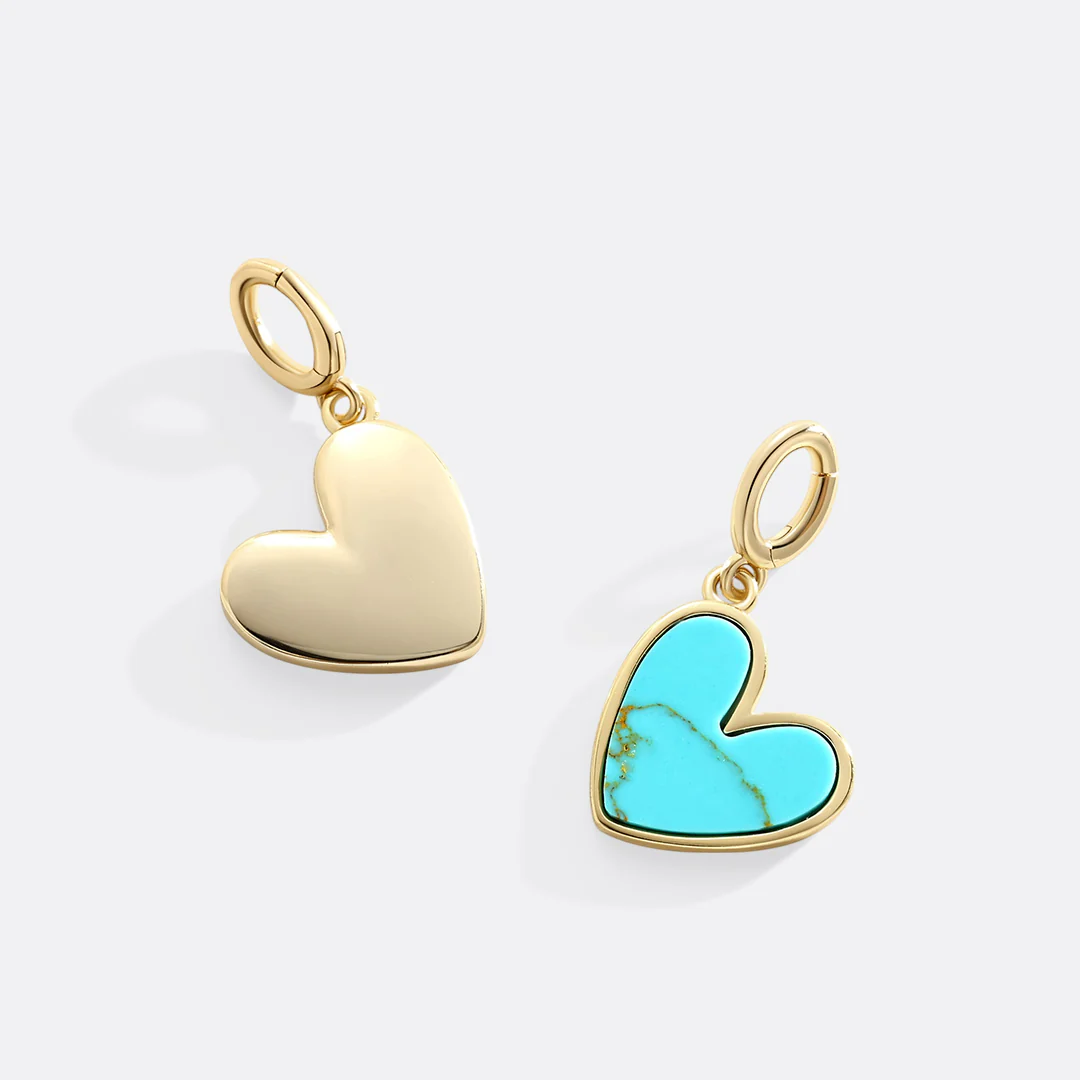 Natural Stone Heart Charm - Image 11