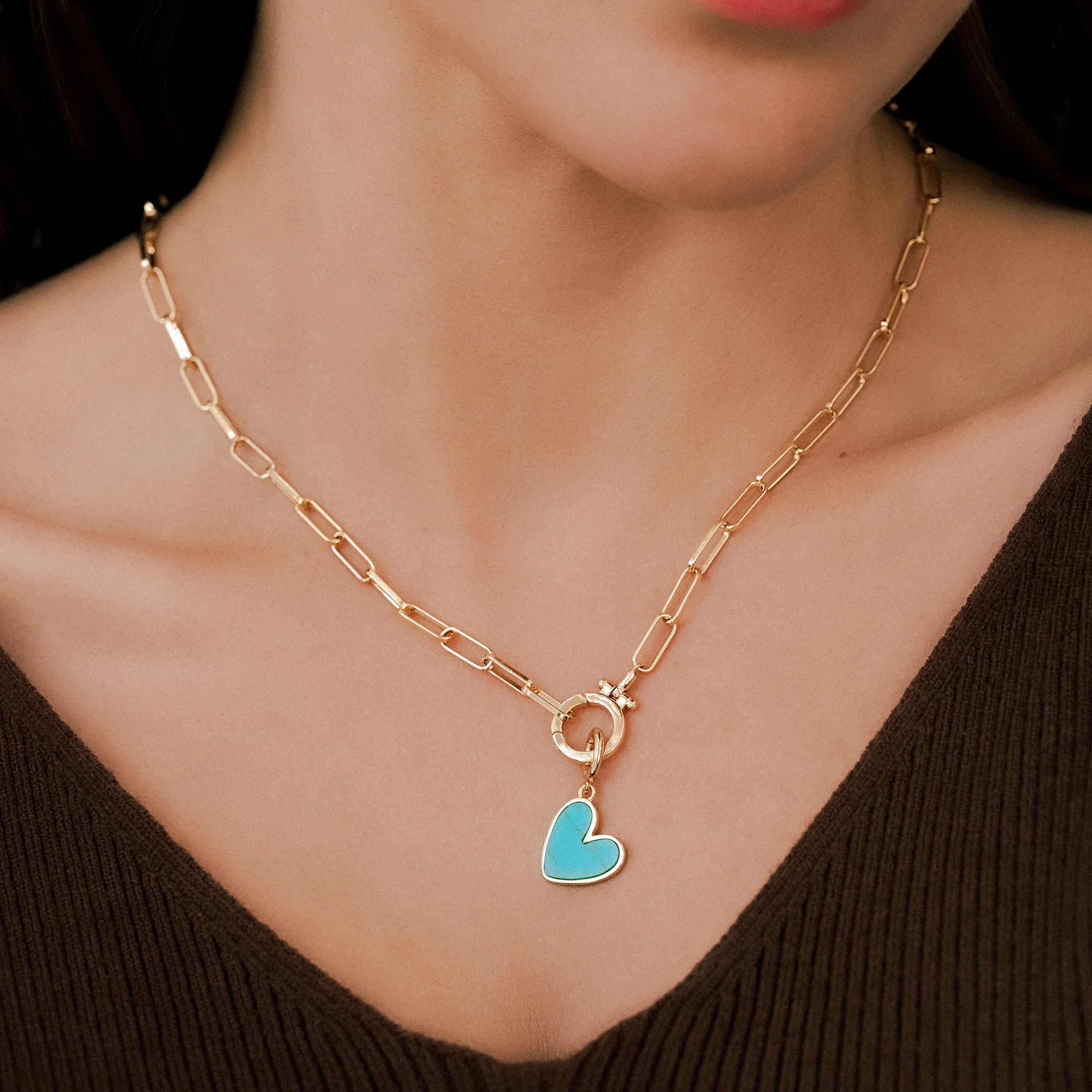 Natural Stone Heart Charm - Image 18