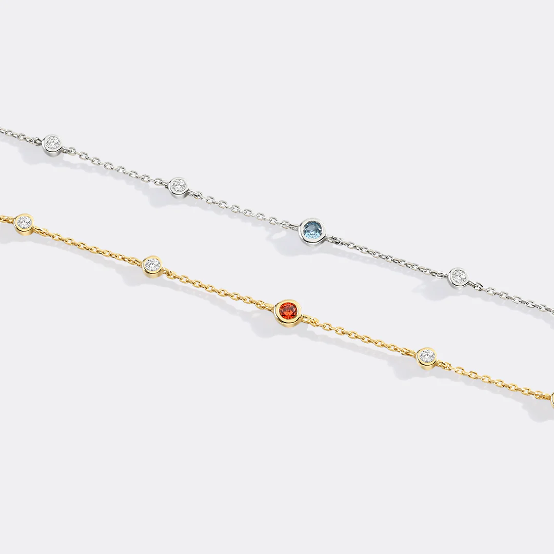 October Birthstone Station Bracelet - Image 5