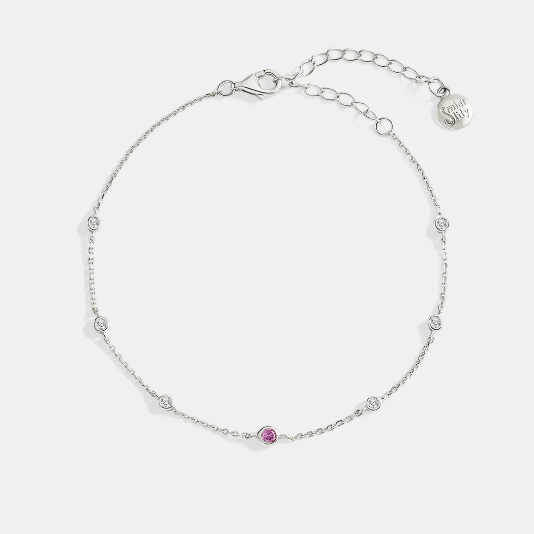October Birthstone Station Bracelet - Image 7