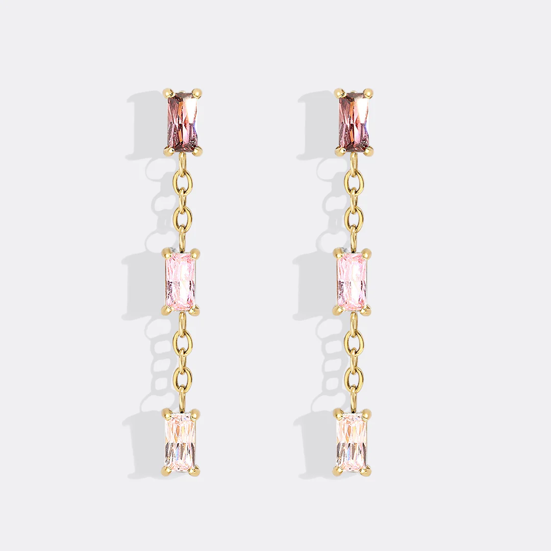 Ombre Baguette Dangle Earrings - Image 6
