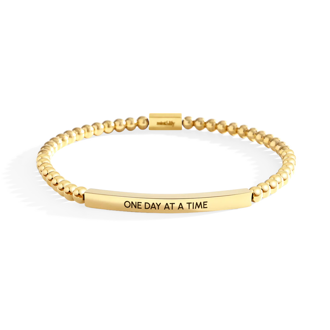 One Day At A Time Beaded Inspire Bracelet