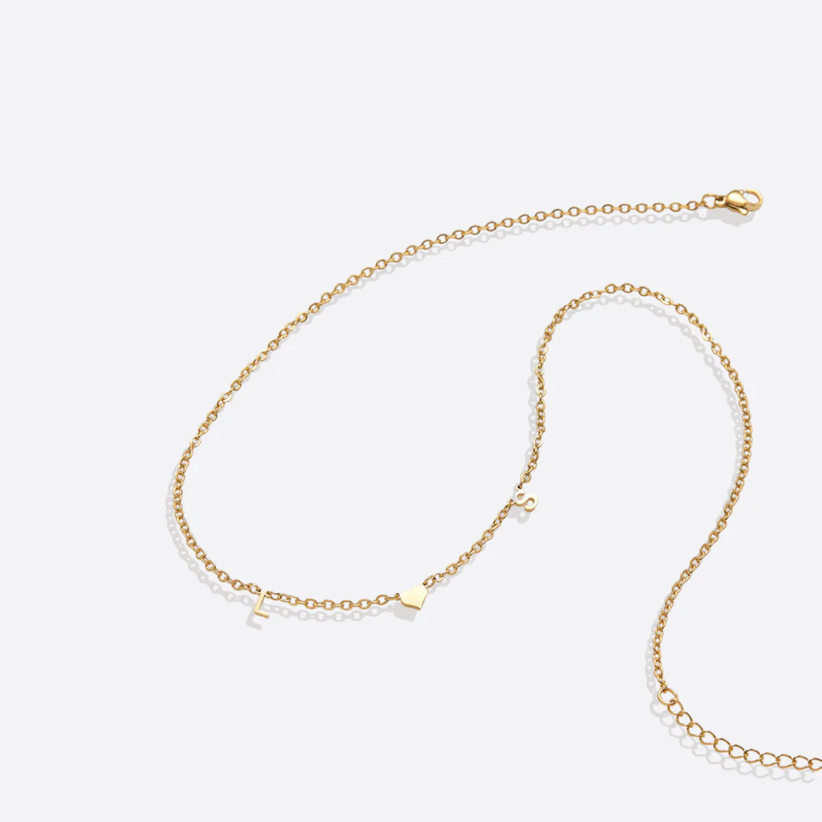 One Heart Initial Necklace - Image 14