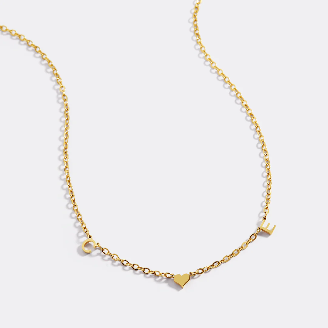 One Heart Initial Necklace - Image 18