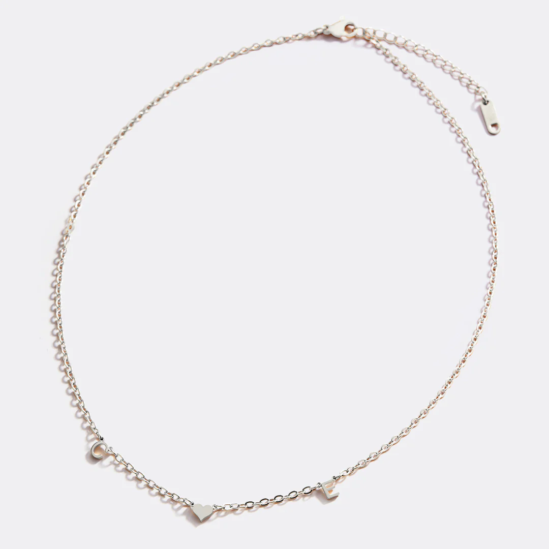 One Heart Initial Necklace - Image 19