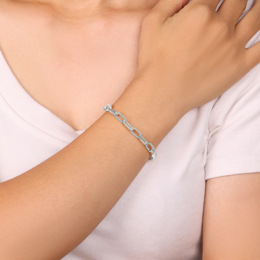 Open Link Paperclip Chain Bracelet - Image 18