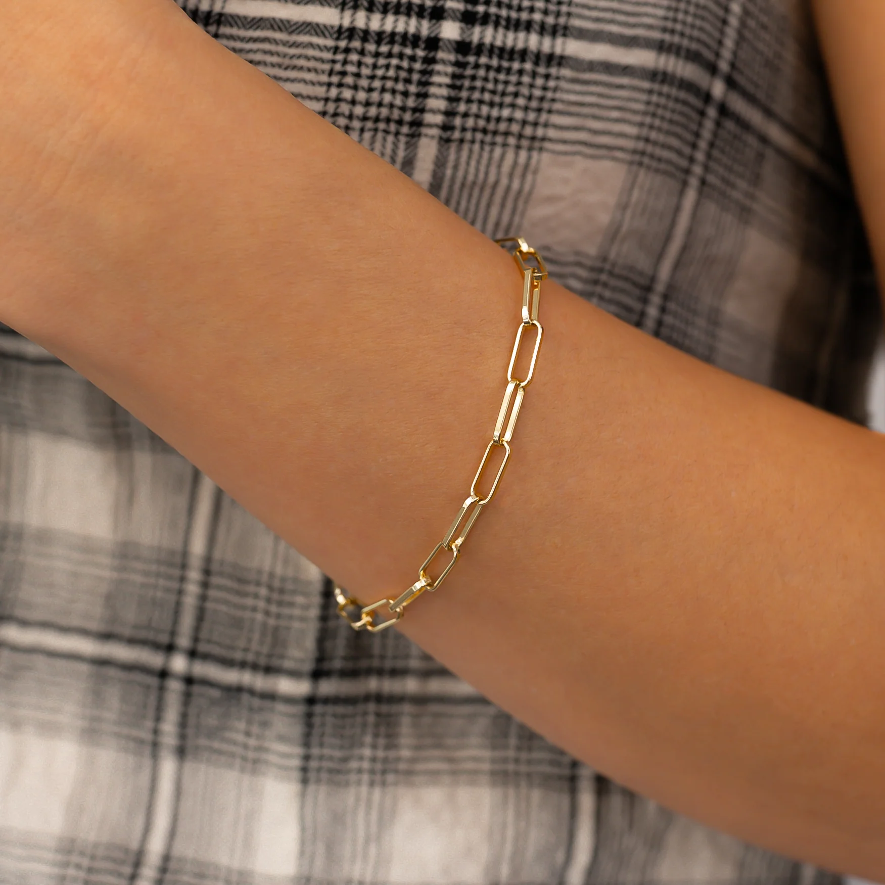 Open Link Paperclip Chain Bracelet - Image 32