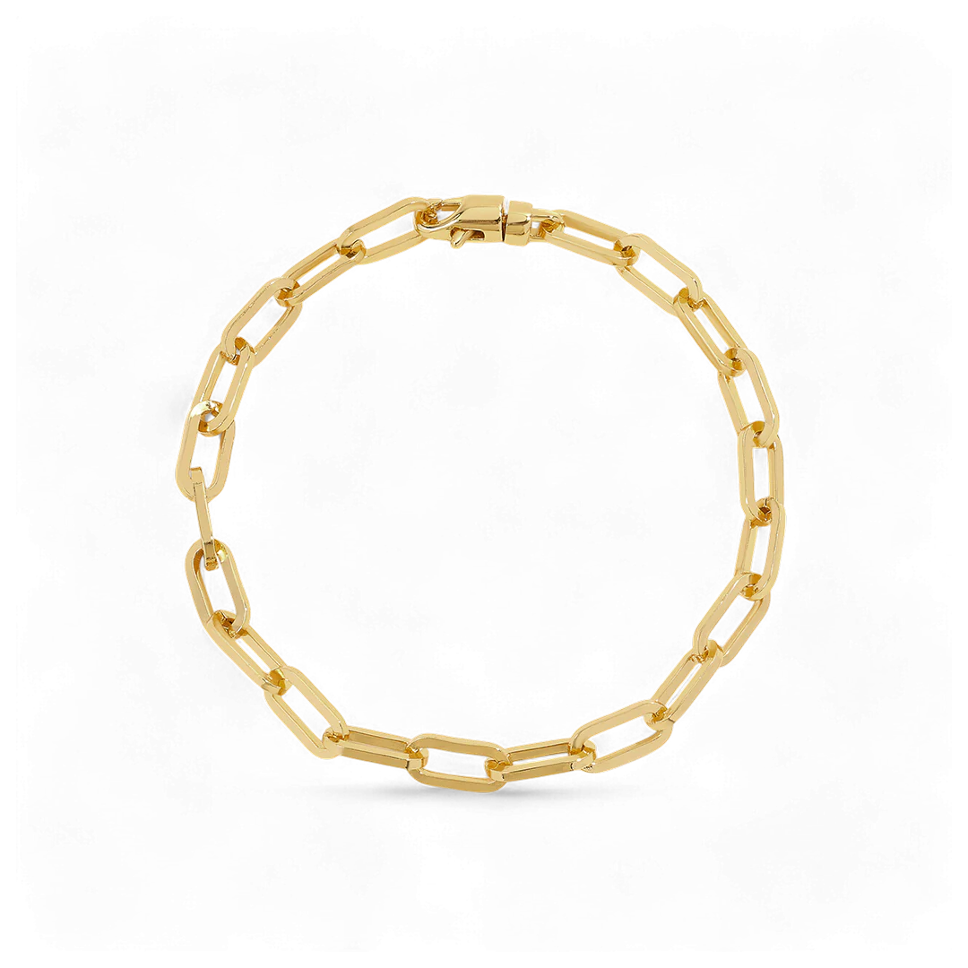 Open Link Paperclip Chain Bracelet - Image 6